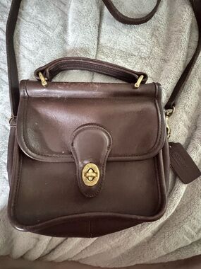 Coach Winnie Brown Leather Crossbody Satchel